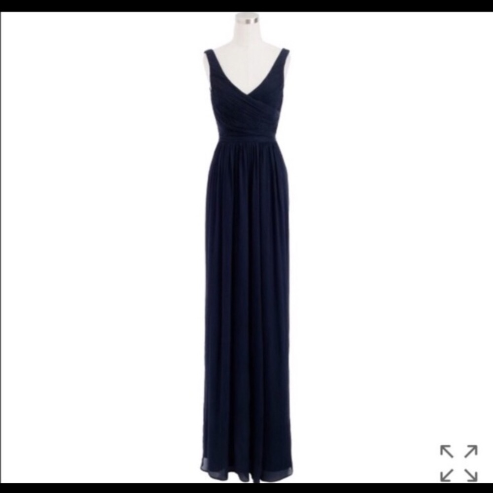 NWT navy j crew silk bridesmaids dress
